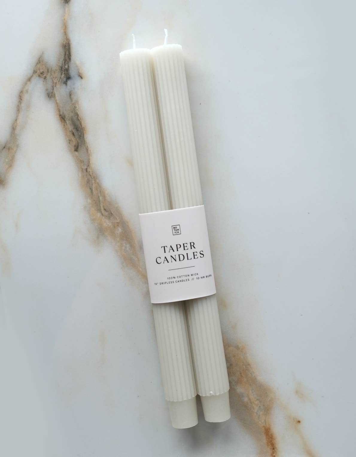 BOTANICA - Taper Candle Pair, Neutral: Pillar Pair