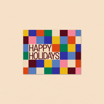 Gab Art & Design - Happy holidays color block - greeting card