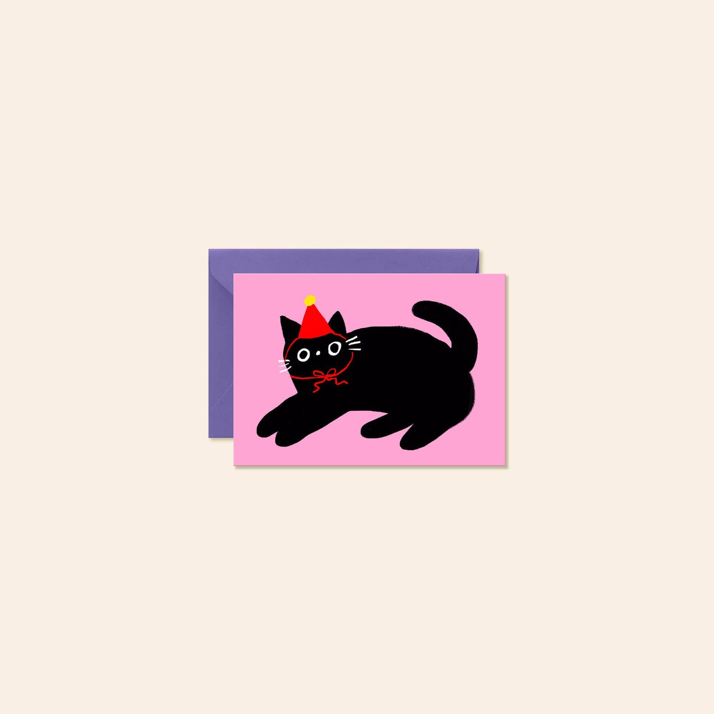 Karen Schipper - Party Cat – Cat Mini Note Card with Envelope