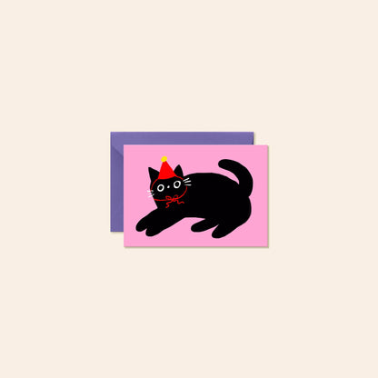 Karen Schipper - Party Cat – Cat Mini Note Card with Envelope