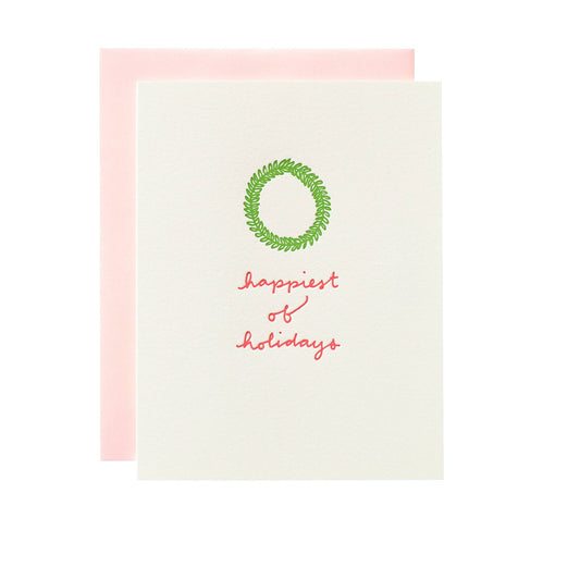 Shorthand Press - Happiest Of Holidays - Letterpress Greeting Card: Box Set