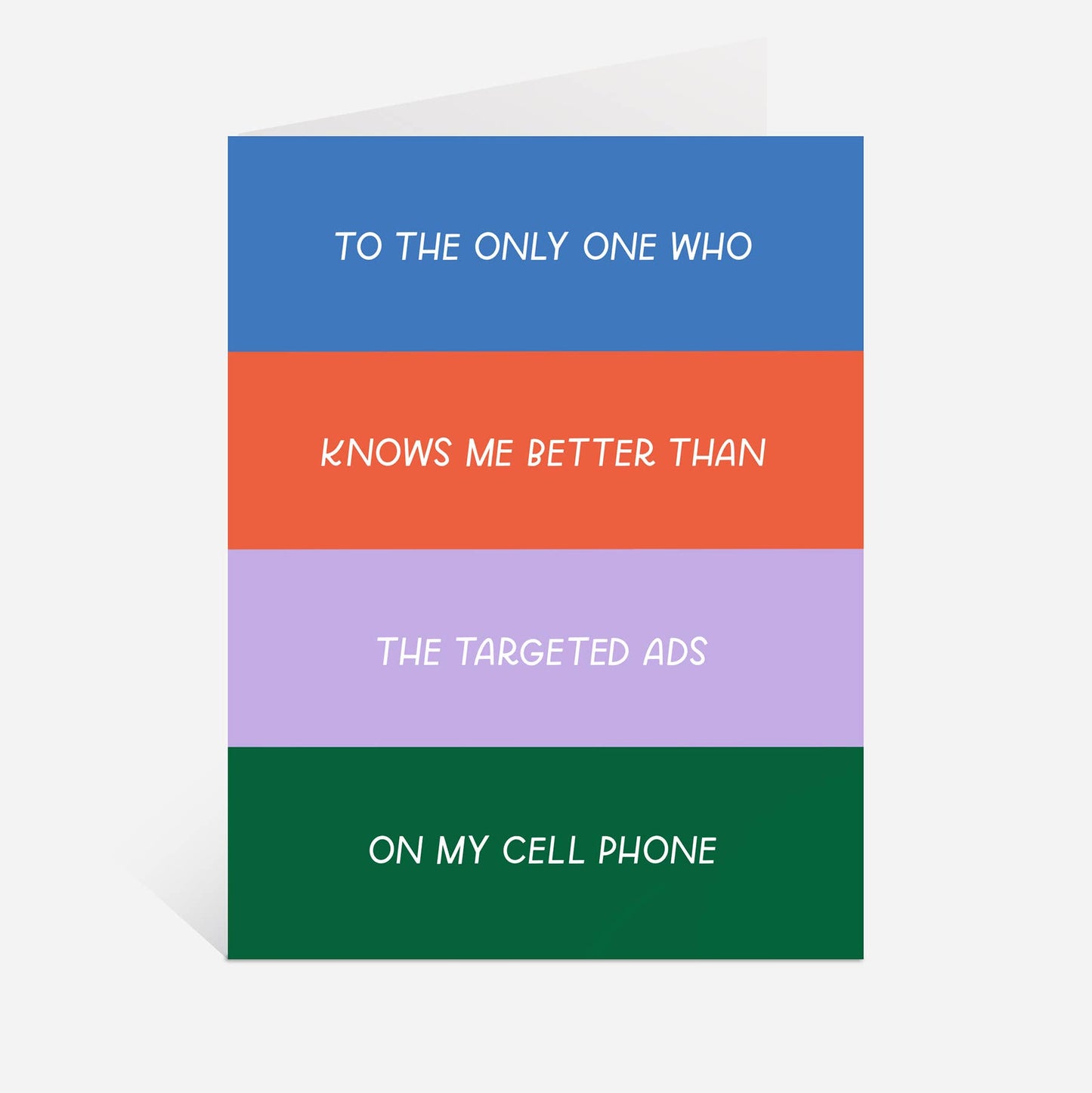 Just Follow Your Art - Targeted Ads Greeting Card | Funny Friendship Card, Lovers