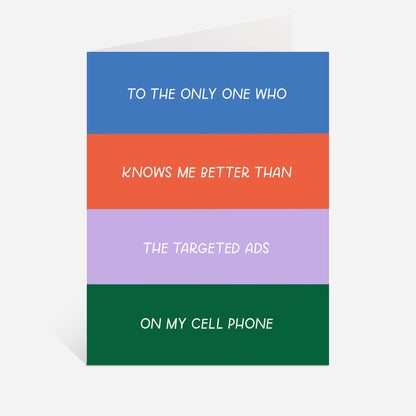 Just Follow Your Art - Targeted Ads Greeting Card | Funny Friendship Card, Lovers