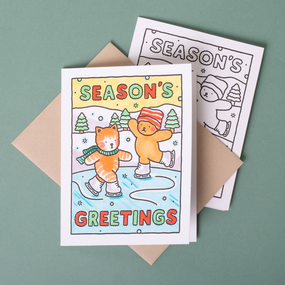 Bobbie Goods - Season's Greetings Coloring card