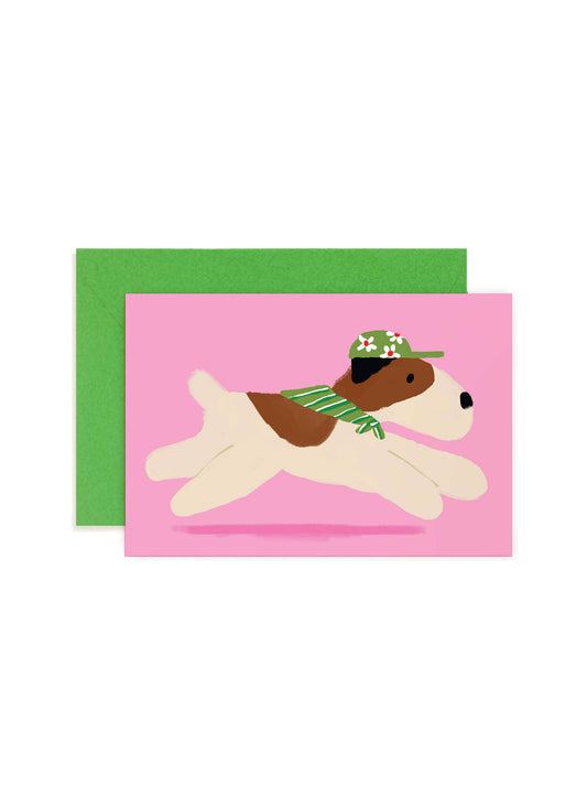 Karen Schipper - Terrier Scout Dog – Cute Puppy Mini Note Card