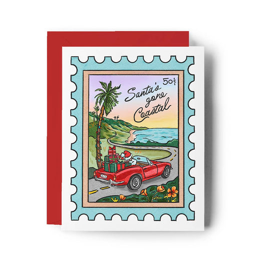 Brenna Daugherty - Coastal Santa California Christmas card