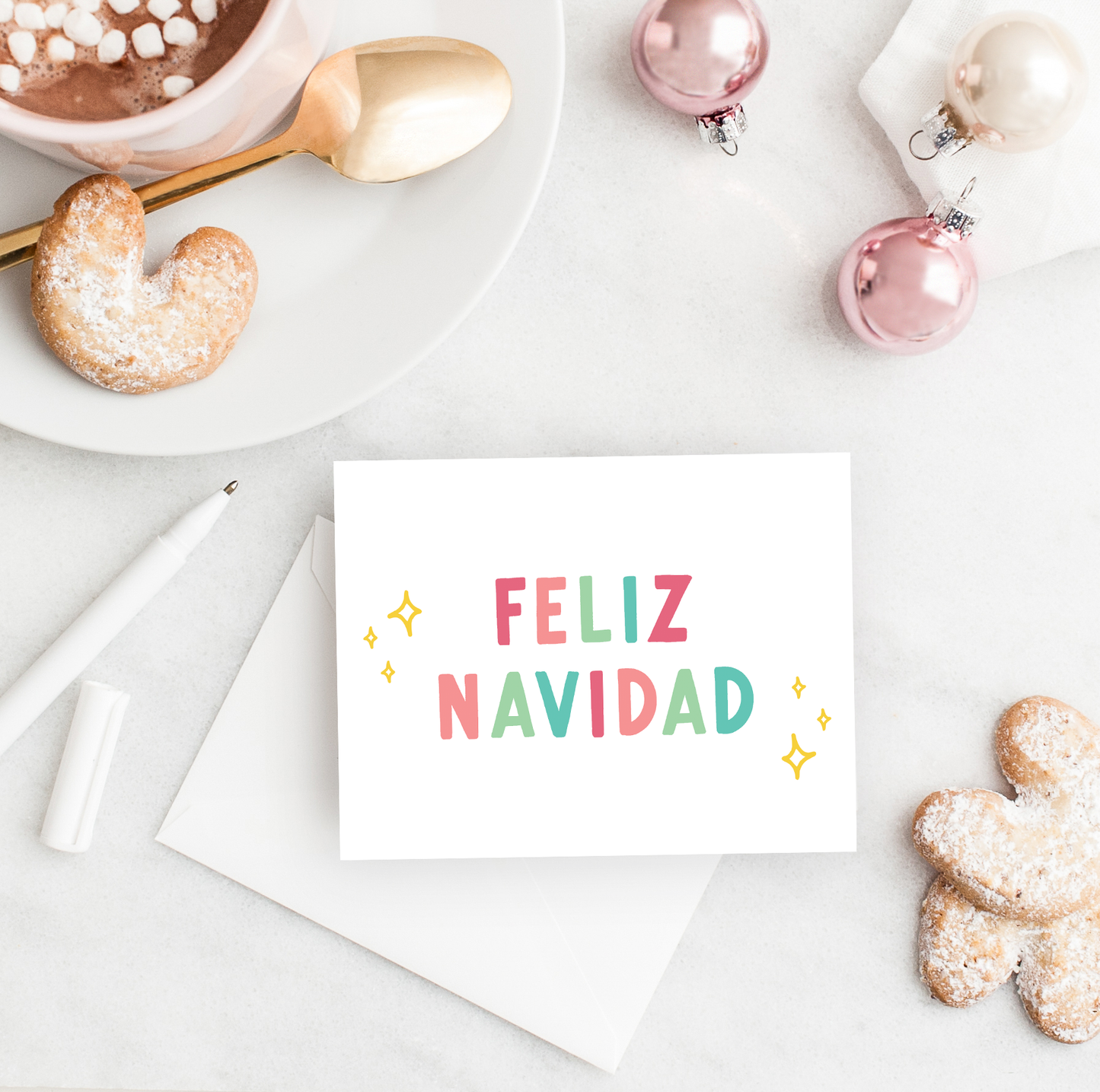 Isabella MG - Feliz Navidad Sparkle Greeting Card