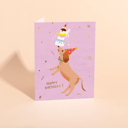 Carolyn Suzuki - PARTY DOG - Birthday Card