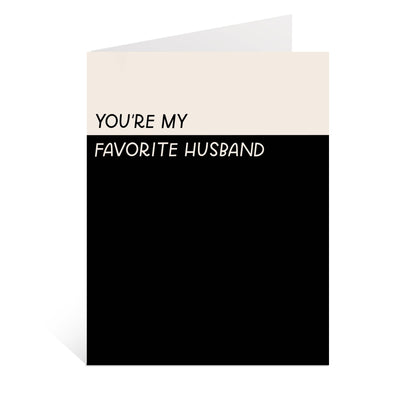 Just Follow Your Art - You're My Favorite Husband Card | Funny Anniversary Cards