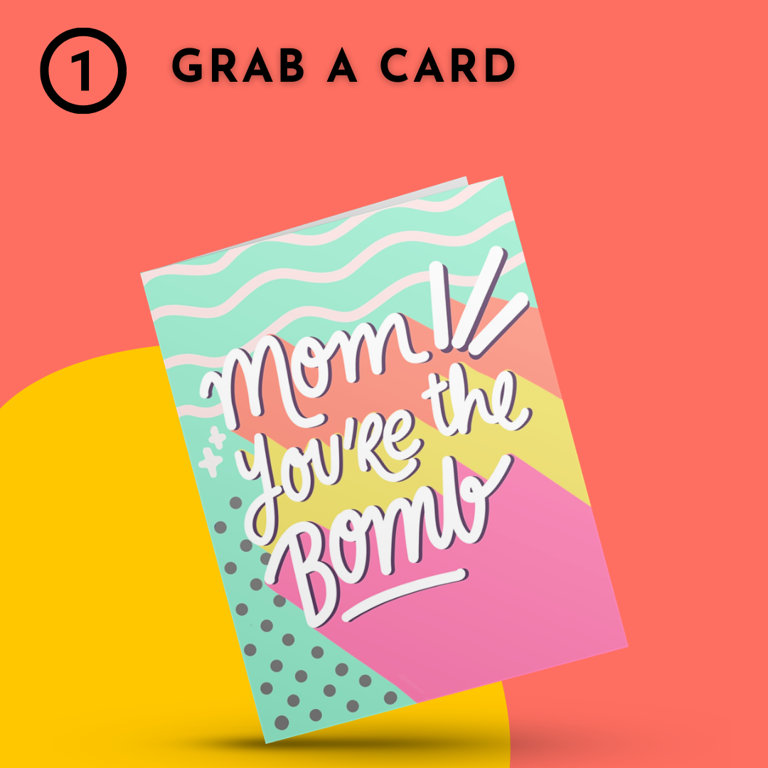 Hustle & Hope - Mom You're the Bomb Mother's Day Greeting Card
