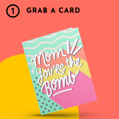 Hustle & Hope - Mom You're the Bomb Mother's Day Greeting Card