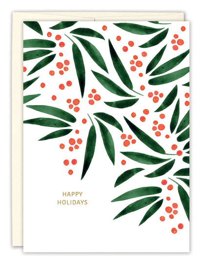 Biely & Shoaf - Red Berries Boxed Holiday Cards - Set of 10