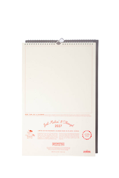 Bromstad Printing Co. - 2027 Risograph Wall Calendar - Just Makin' It Through