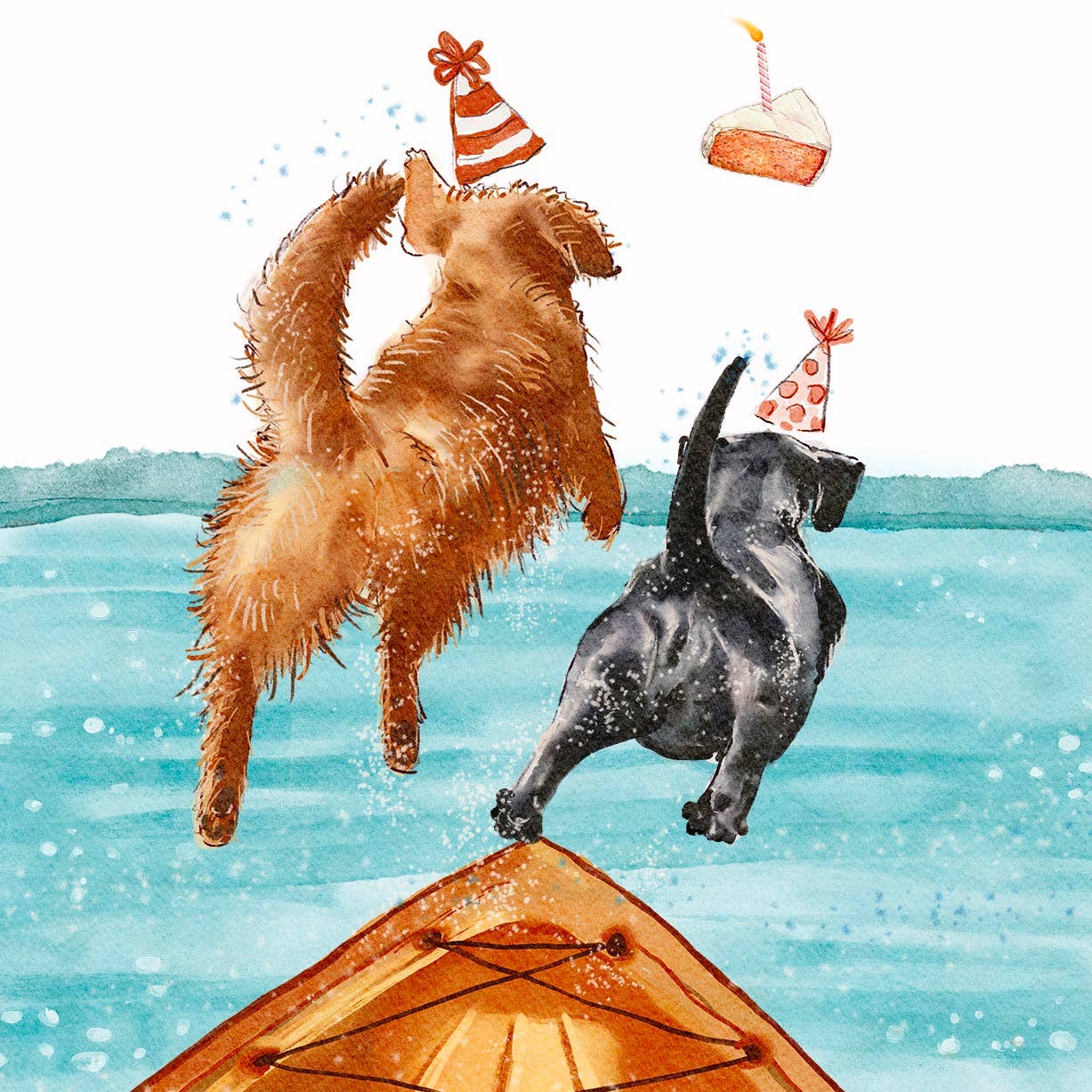 Liyana Studio - Jump Off Boat - Summer Birthday Card: Birthday