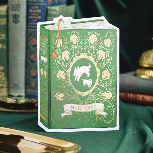 Good Juju Ink - New Baby Book Cover Diecut Card