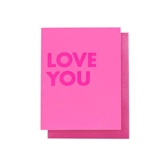 Next Chapter Studio - Monochromatic "Love You" Risograph Card