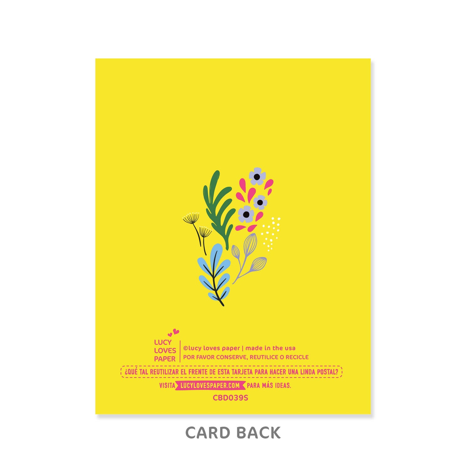 Lucy Loves Paper - Flower Cake Cumpleaños Card | Card in Spanish (A2)