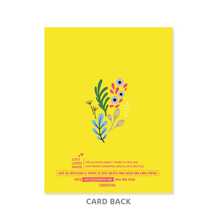 Lucy Loves Paper - Flower Cake Cumpleaños Card | Card in Spanish (A2)