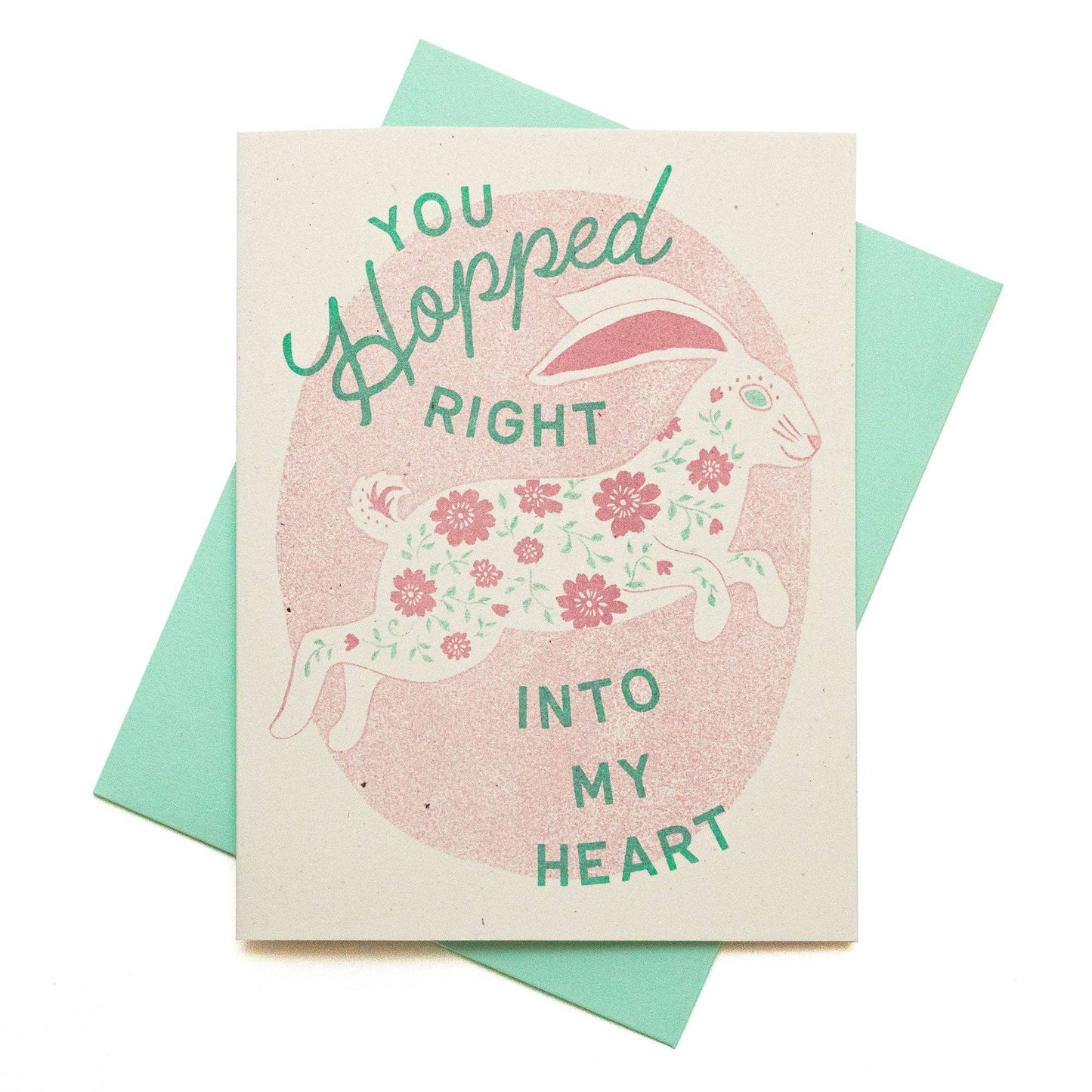 Bromstad Printing Co. - Hopped Right Into My Heart - Risograph Greeting Card