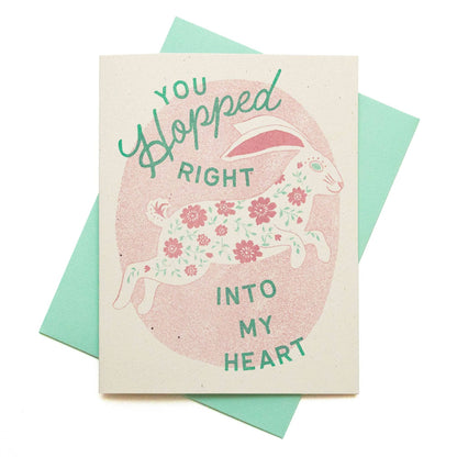Bromstad Printing Co. - Hopped Right Into My Heart - Risograph Greeting Card