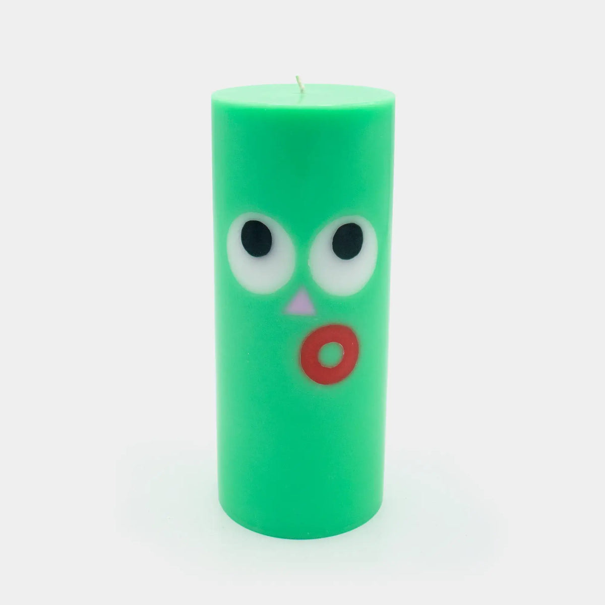 54 Celsius - Moodz™ - Dippy Pillar Face Candle, Green, 80h