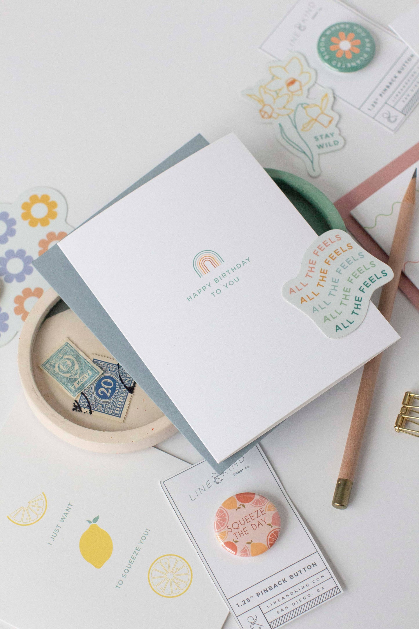 Line & Kind Paper -  Rainbow Birthday