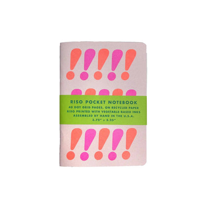 Next Chapter Studio - Risograph Pocket Notebook - Neon Exclamations