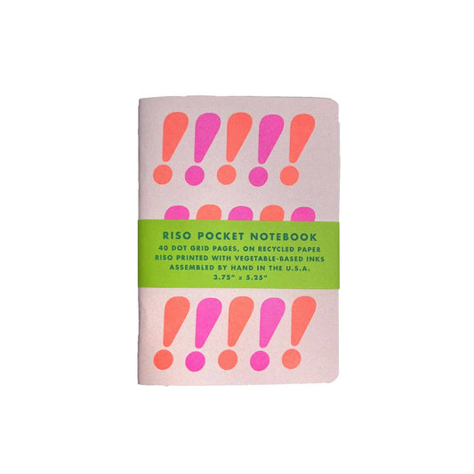 Next Chapter Studio - Risograph Pocket Notebook - Neon Exclamations