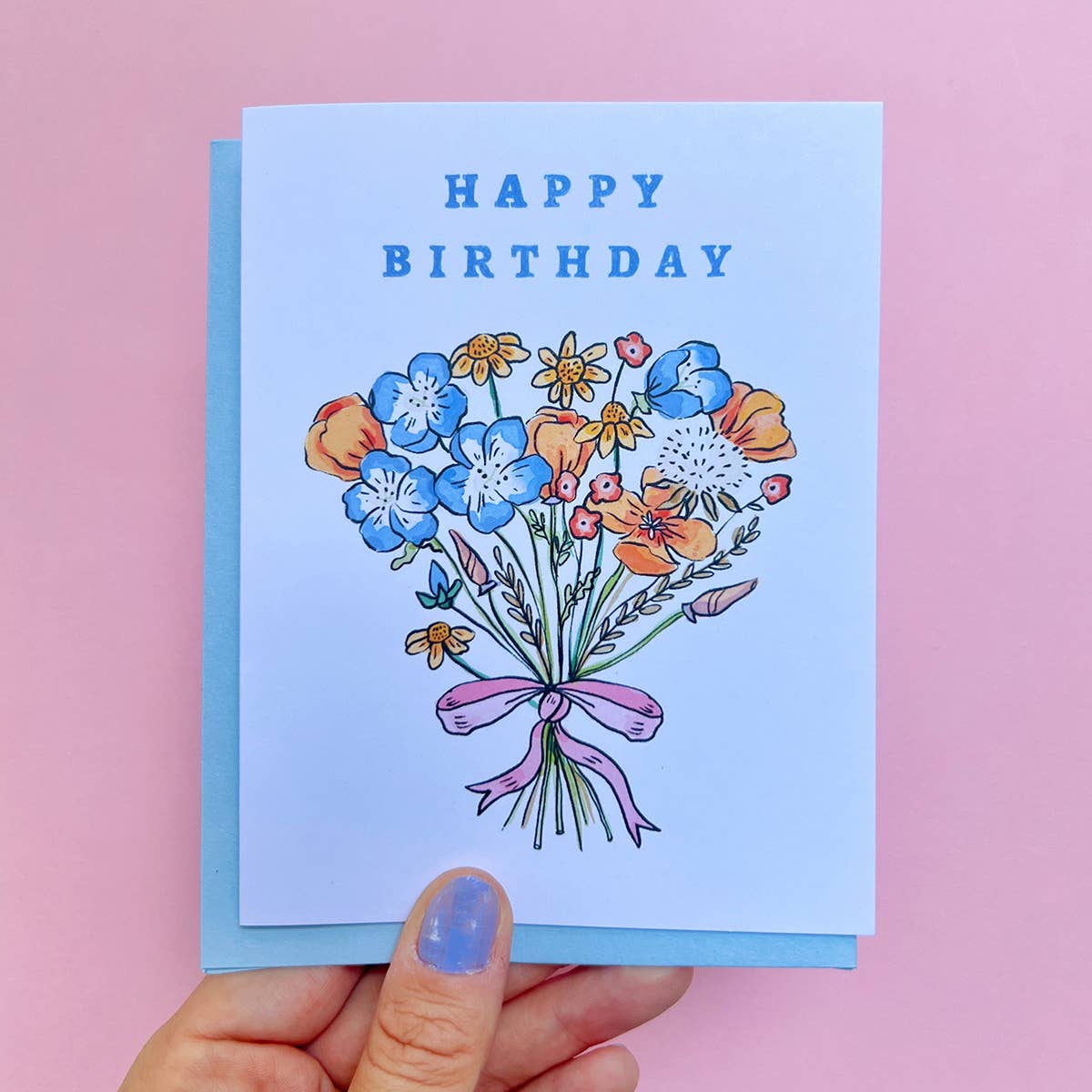 Brenna Daugherty Illustration - California Wildflowers Birthday Card