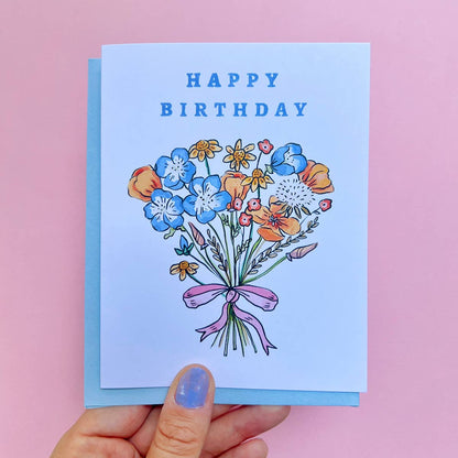 Brenna Daugherty Illustration - California Wildflowers Birthday Card