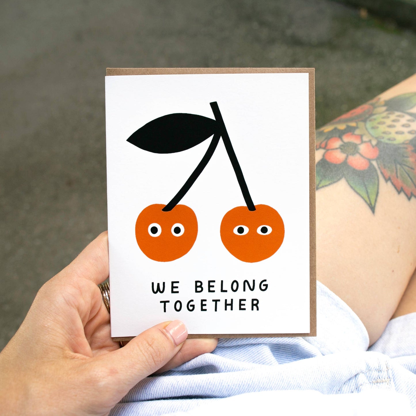 Worthwhile Paper - We Belong Together Cherries Card