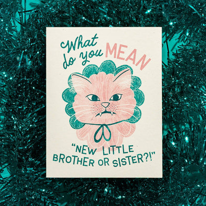 Bromstad Printing Co. - New Little Brother or Sister - Risograph Baby Card