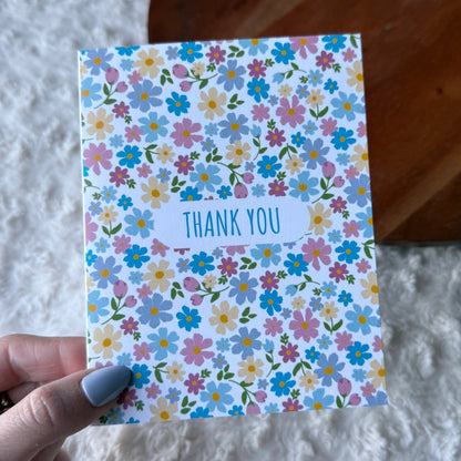 Big Moods - Colorful Flower Pattern Thank You Card