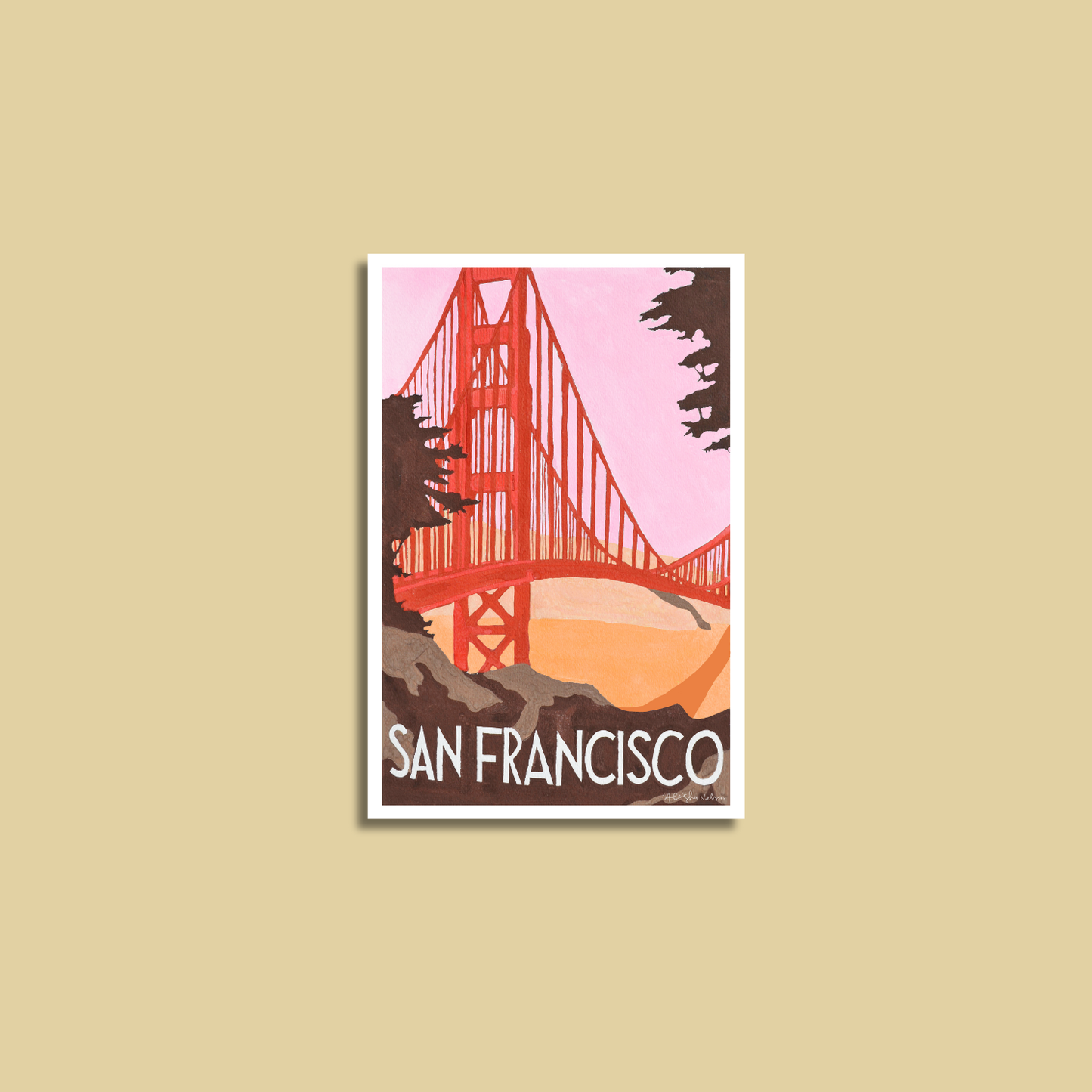 By Aleisha - Golden Gate Travel Poster Magnet