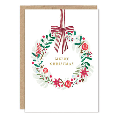 Biely & Shoaf - Wreath Merry Christmas Boxed Holiday Cards - Set of 10
