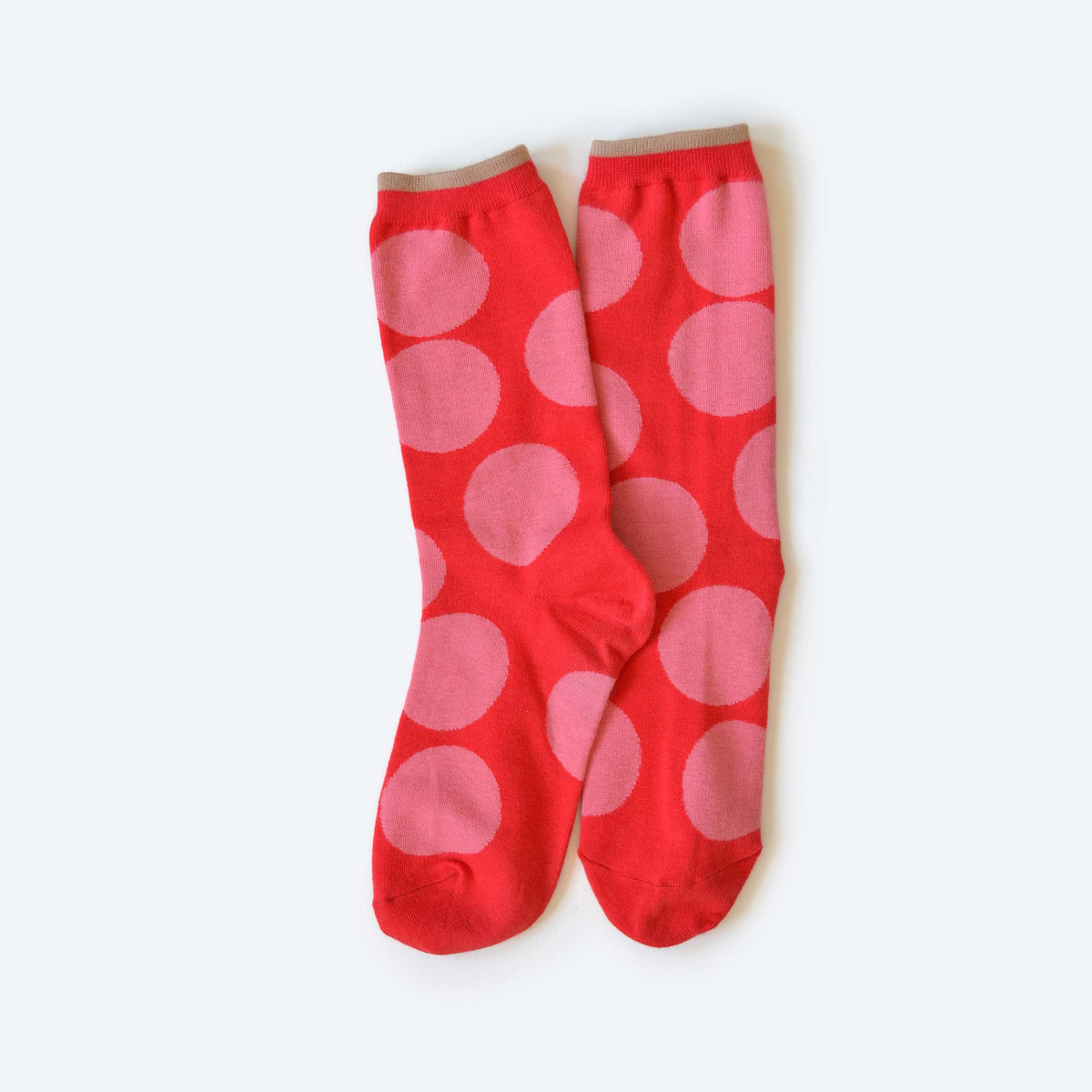 Hooray Sock - Sutro Bold Dot Sock - Poppy - (S)