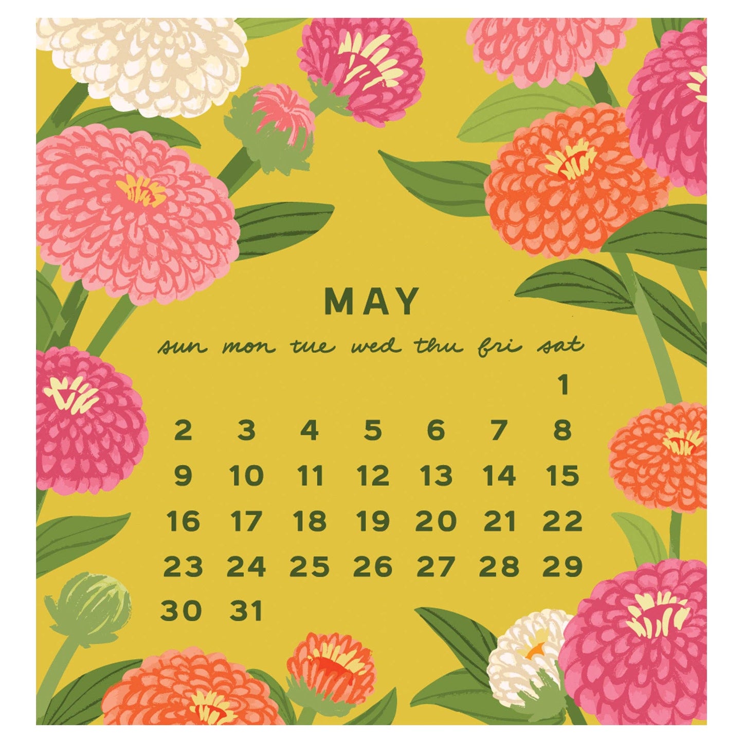 Smudge Ink - 2027 Flower Power Mini Calendar