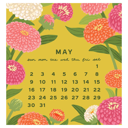 Smudge Ink - 2027 Flower Power Mini Calendar