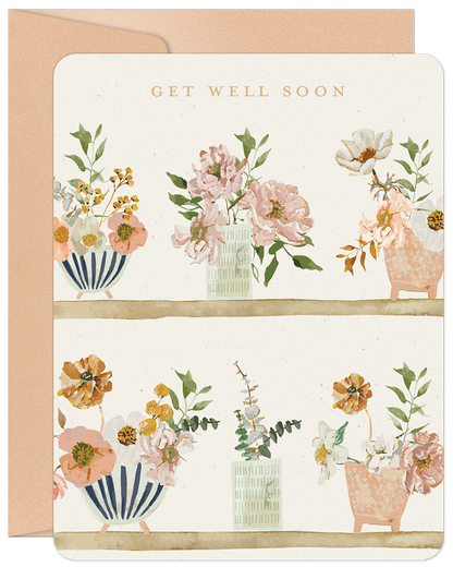 Willow & Ivy Press - Get Well Blooms Blank Get Well Card