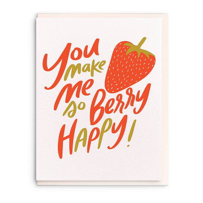 Dahlia Press - Berry Happy - Letterpress Friendship Greeting Card
