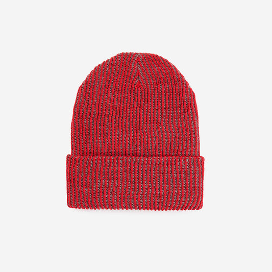 VERLOOP - Simple Rib Hat - Red Grey