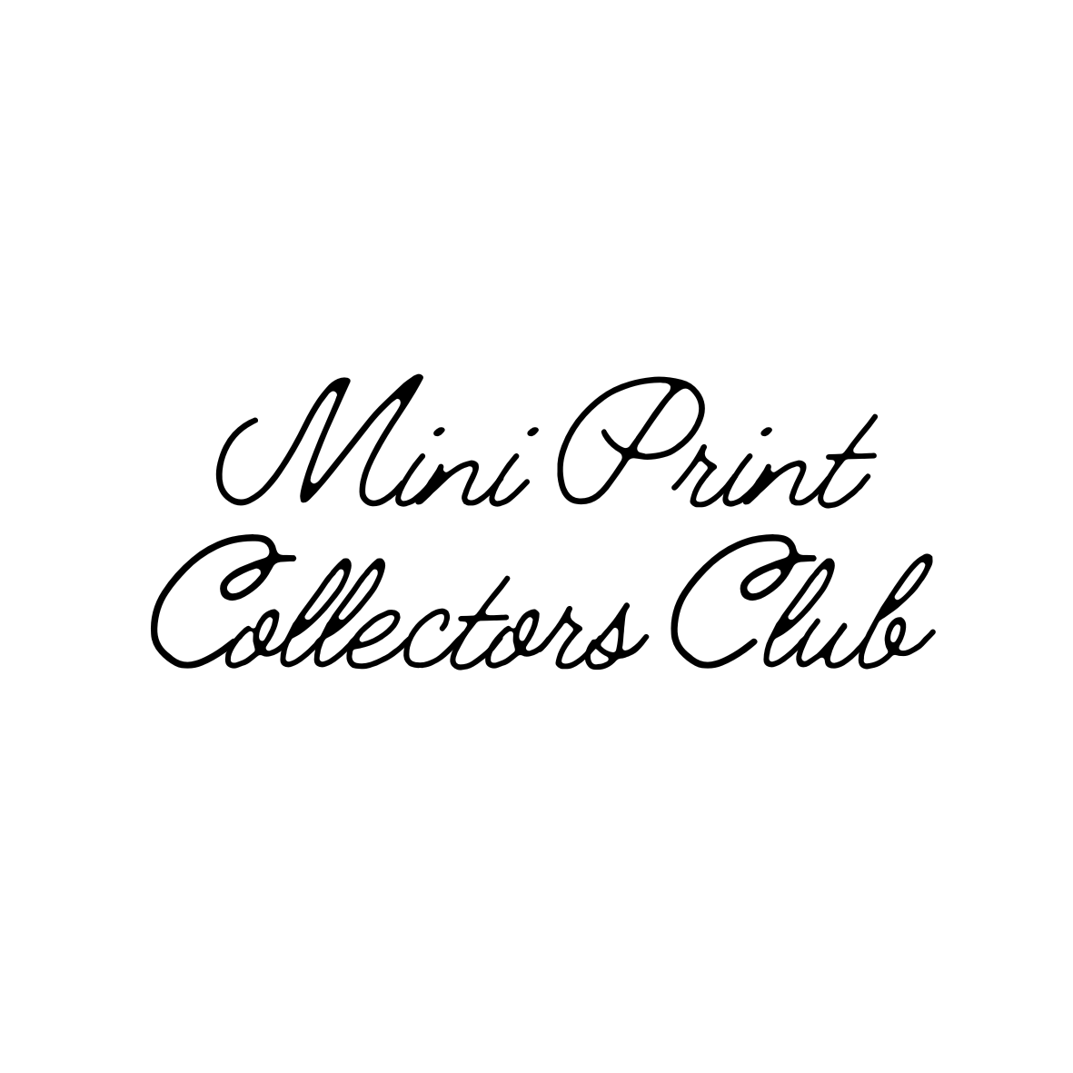 Mini Print Collector Club - white - mulitple fonts button