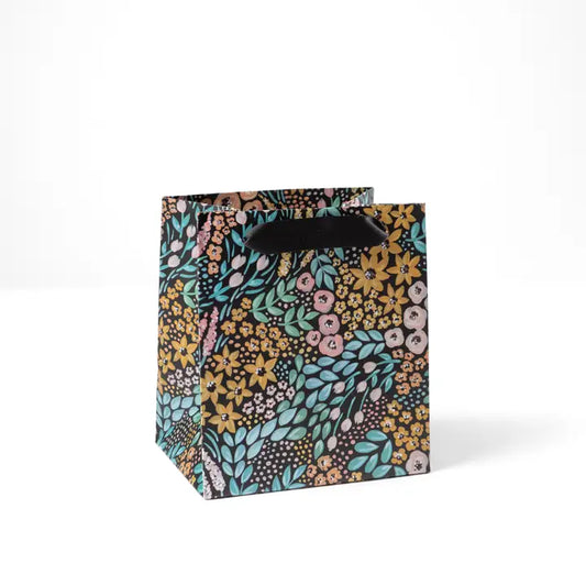 Elyse Breanne Design - Black Floral Gift Bag: Small
