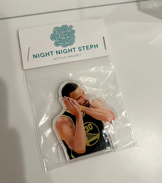 Night Night Steph Curry Warriors Magnet Hardshell