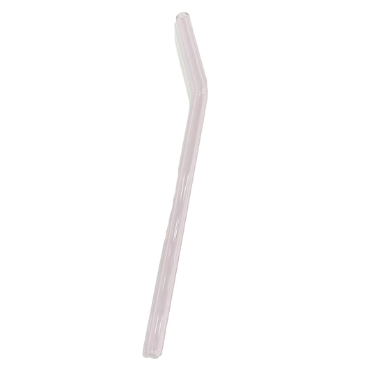 Oak Shore  - 8" Tinted Bent Glass Straw: Pink