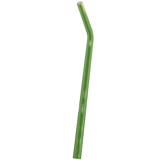 Oak Shore - 8" Tinted Bent Glass Straw: Lime