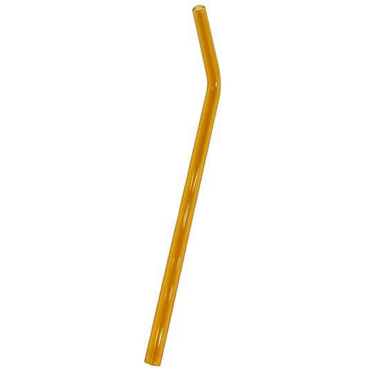 Oak Shore - 8" Tinted Bent Glass Straw - Orange