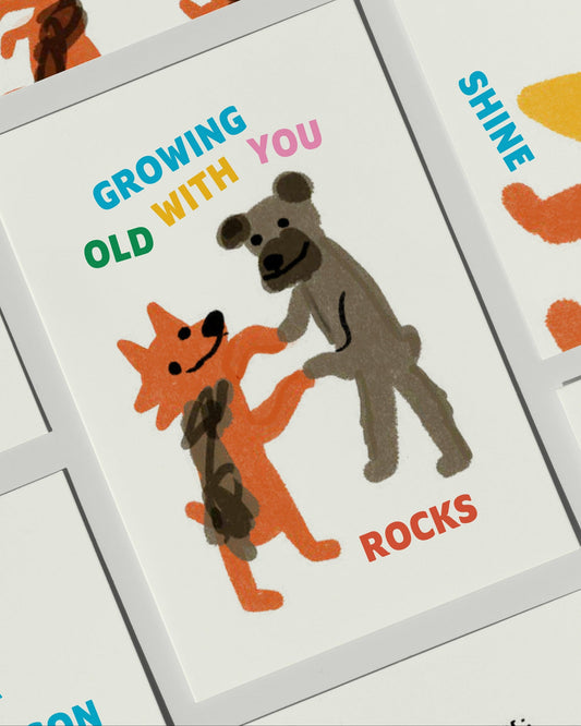 "Growing Old" Anniversary Card by Andrea Cáceres