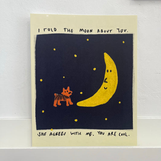 I Told The Moon About You - Art Print by Andrea Cáceres