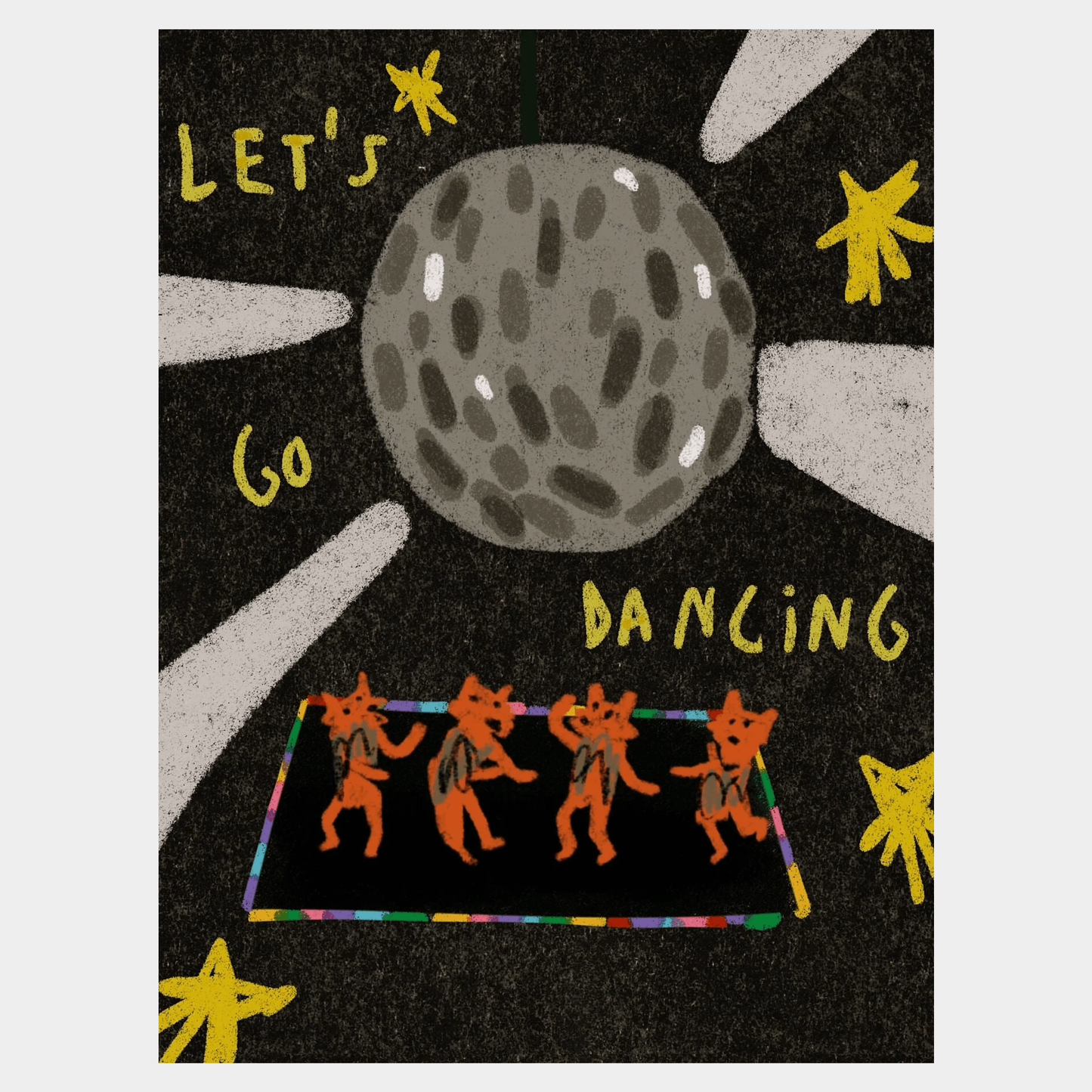 Let's Go Dancing - Art Print by Andrea Cáceres